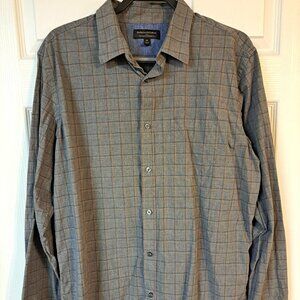 Banana Republic Men's Gray Check Button Down Shirt